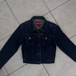 Thick denim cropped jacket